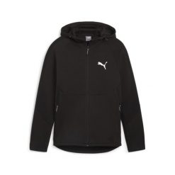 Męska rozpinana bluza EVOSTRIPE z kapturem PUMA Black. Czarne bluzy z kapturem Puma, m, bez wzorów, z kapturem. Za 249.99 zł.