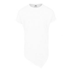 T-shirt Męski Asymetryczny Długi. Białe bluzki z długim rękawem Urban Classics, m, bez wzorów, z asymetrycznym kołnierzem, bez ramiączek. Za 67.99 zł.