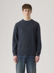 Levi's Sweter w kolorze granatowym rozmiar: M. Niebieskie swetry nierozpinane Levi's®, m, bez wzorów, z wełny, bez kołnierzyka, bez ramiączek. Za 170.87 zł.