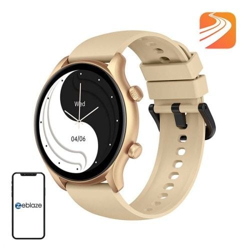 Smartwatch Zeblaze Btalk 3 Plus (Złoty). Żółte smartbandy Zeblaze, bez wzorów. Za 92.99 zł.