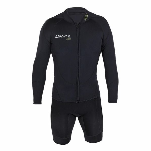 Kurtka neoprenowa WILD Superstretch 3 mm. Czarne kurtki Agama, xl, bez wzorów, z materiału, bez kaptura. Za 295.51 zł.