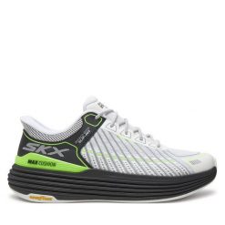 Buty do biegania Skechers. Białe buty do biegania Skechers, bez wzorów, bez zapięcia, do biegania. Za 319.99 zł.