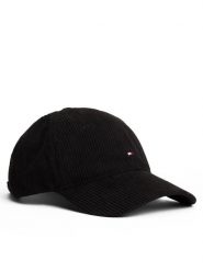Tommy Hilfiger Czapka z daszkiem Th Flag 6 Panel Cord Cap AM0AM13583 Czarny. Czarne czapki z daszkiem Tommy Hilfiger, bez wzorów, z materiału. Za 149.99 zł.