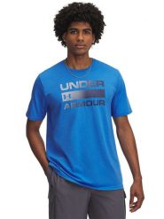 Under Armour Koszulka sportowa "Team Issue" w kolorze niebieskim rozmiar: S. Niebieskie t-shirty sportowe Under Armour, bez wzorów, z materiału, bez ramiączek, outdoorowe. Za 47.99 zł.