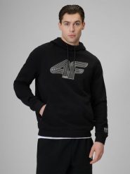 4F Bluza dresowa regular z kapturem męska - czarna 3XL. Czarne bluzy z kapturem 4F, m, bez wzorów, z dresówki, z kapturem. Za 189.99 zł.