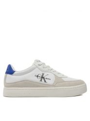 Calvin Klein Jeans Sneakersy Classic Cupsole Low Mix Mtl YM0YM01033 Biały. Białe buty sportowe casual Calvin Klein Jeans, bez wzorów, z jeansu, bez zapięcia. Za 329.99 zł.