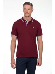 The Time of Bocha Koszulka polo w kolorze bordowym rozmiar: M. Czerwone koszulki polo The Time of Bocha, m, bez wzorów, z bawełny, bez kołnierzyka, bez ramiączek. Za 104.99 zł.