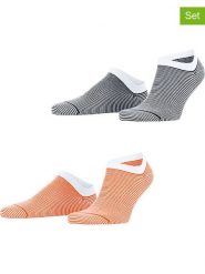 ESPRIT Skarpety (2 pary) "Allover" w kolorze pomarańczowo-biało-granatowym rozmiar: 39-42. Białe skarpety Esprit, bez wzorów, z poliamidu. Za 37.47 zł.