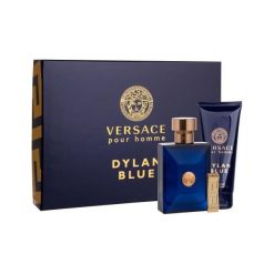 VERSACE Pour Homme Dylan Blue Zestaw dla mężczyzn EDT 100 ml + Żel pod prysznic 100 ml + Spinka do banknotów. Zestawy kosmetyków marki VERSACE. Za 266.36 zł.
