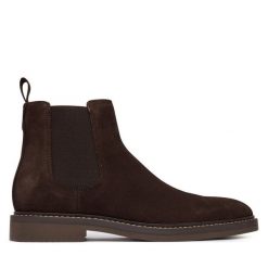 Sztyblety Guess. Brązowe botki sznurowane Guess, z aplikacjami, bez obcasa, bez zapięcia. Za 674.99 zł.