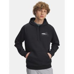 Bluza Męska Under Armour Z Kapturem CzaRNa Rival Fleece Hbr Logo Hd. Czarne bluzy z kapturem Under Armour, m, bez wzorów, z kapturem. Za 159.99 zł.