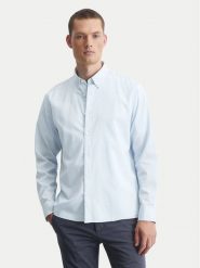 Marc O'Polo Koszula B21 7268 42342 Błękitny Regular Fit. Niebieskie koszule Marc O'Polo, m, bez wzorów, z bawełny, bez kołnierzyka, bez ramiączek. Za 339.99 zł.