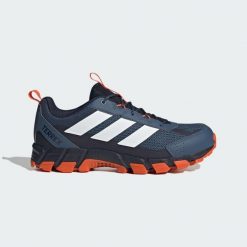 Buty trekkingowe Terrex Rockadia. Białe buty turystyczne Adidas, bez wzorów, z materiału, bez zapięcia, do biegania. Za 259.00 zł.