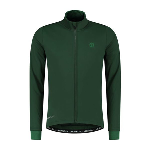 Dżersej z długim rękawem Rogelli Essential. Zielone kurtki softshell Rogelli, l, bez wzorów, z dżerseju, bez kaptura. Za 383.00 zł.
