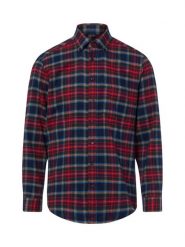 Andrew James koszula flanelowa Mężczyźni Regular Fit Bawełna (100%) niebieski|czerwony, S. Czerwone koszule Andrew James, m, bez wzorów, z bawełny, bez kołnierzyka, bez ramiączek. Za 249.95 zł.