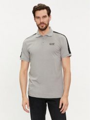 EA7 Emporio Armani Polo 3DPF23 PJ02Z 0923 Szary Regular Fit. Szare koszulki polo EA7 Emporio Armani, m, bez wzorów, z bawełny, bez kołnierzyka, bez ramiączek. Za 279.99 zł.