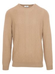 Malo Optimum Kaszmirowy sweter w kolorze beżowym rozmiar: XL. Brązowe swetry nierozpinane Malo Optimum, xl, bez wzorów, z kaszmiru, bez kołnierzyka, bez ramiączek. Za 588.81 zł.