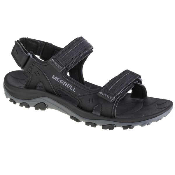 Sandały męskie, Merrell Huntington Sport Convert Sandal. Czarne buty trekkingowe Merrell, z gumy, bez zapięcia. Za 339.99 zł.