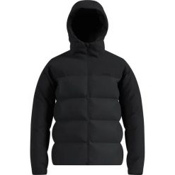 Kurtka puchowa Odlo Jacket insulated DOWN HOODED. Czarne kurtki ODLO, na zimę, l, bez wzorów, z materiału, z kapturem. Za 1,499.99 zł.