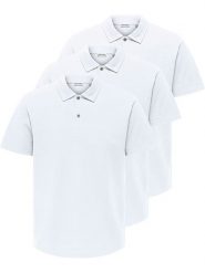 ONLY & SONS Koszulki polo (3 szt.) "Gordon" w kolorze białym rozmiar: S. Białe koszulki polo sportowe Only & Sons, s, bez wzorów, z bawełny, bez kołnierzyka, bez ramiączek. Za 105.38 zł.