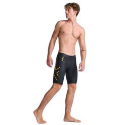 Spodenki pływackie 2XU Propel. Czarne odzież kąpielowa 2XU, m, bez wzorów, sportowe. Za 713.50 zł.