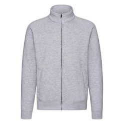 Kurtka Unisex Premium Plain Dla Dorosłych. Szare kurtki Fruit of the Loom, m, bez wzorów, bez kaptura. Za 176.99 zł.