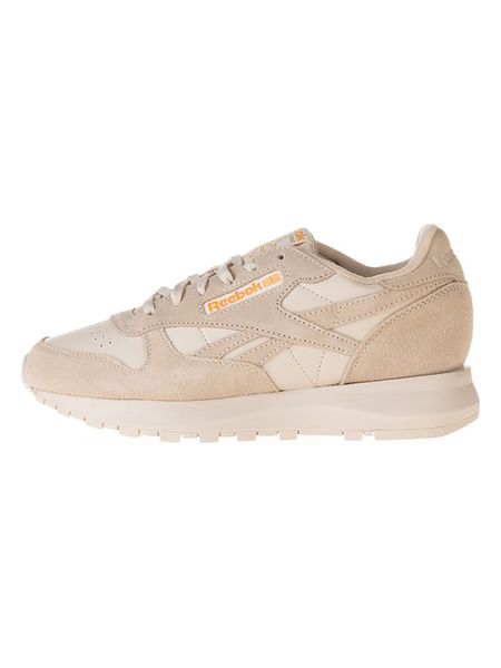 Reebok Skórzane sneakersy "Classic Leather" w kolorze beżowym rozmiar: 39. Brązowe buty sportowe casual Reebok, bez wzorów, bez zapięcia. Za 148.61 zł.