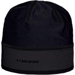 Czapka do biegania dla dorosłych Viking Palmer GORE-TEX Infinium z Windstopper. Czarne czapki zimowe Viking, bez wzorów, z gore-texu. Za 89.90 zł.