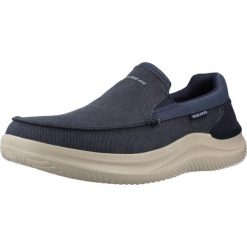 Buty SKECHERS HASTING FIELDEN Niebieski. Niebieskie buty trekkingowe Skechers, bez wzorów, z tkaniny, bez zapięcia. Za 301.99 zł.