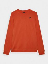 4F Bluza dresowa nierozpinana bez kaptura męska - czerwona S. Czerwone bluzy 4F, m, bez wzorów, z bawełny, bez kaptura. Za 129.99 zł.
