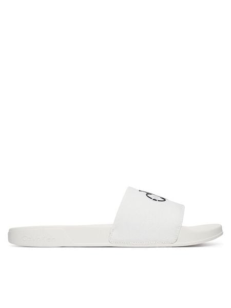 Calvin Klein Klapki Ess Slide Cv YM0YM01393 Biały. Białe klapki CALVIN KLEIN, z materiału. Za 169.99 zł.