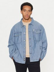Guess Kurtka jeansowa M5RN30 D5KW1 Niebieski Regular Fit. Niebieskie kurtki Guess, l, z aplikacjami, z bawełny, bez kaptura. Za 419.99 zł.