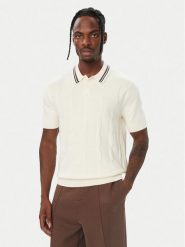 Guess Polo Z6BR01 Z1609 Kremowy Regular Fit. Białe koszulki polo Guess, l, z aplikacjami, z wiskozy, bez kołnierzyka, bez ramiączek. Za 394.99 zł.