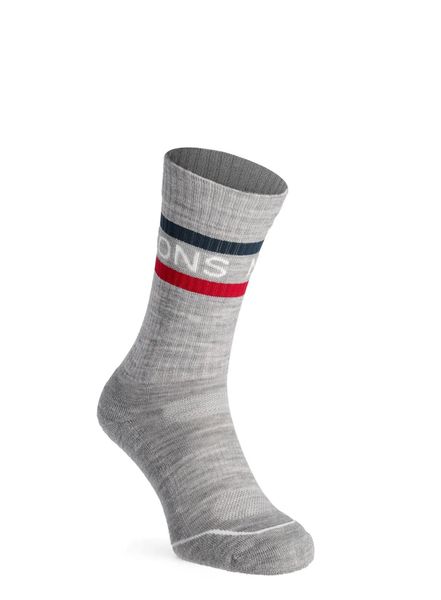 Skarpety turystyczne Mons Royale Signature Crew Sock. Szare skarpety Mons Royale, bez wzorów, z elastanu. Za 100.09 zł.