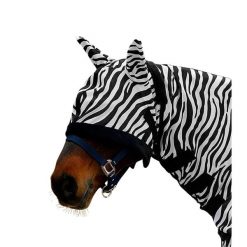 Czapka z muchą dla koni Waldhausen Zebra. Białe krawaty i muchy WALDHAUSEN, bez wzorów. Za 118.50 zł.