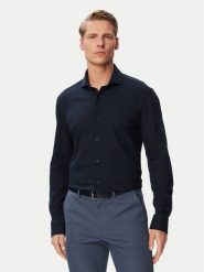 BOSS Koszula P-Hank-Sp-261 50556106 Granatowy Slim Fit. Niebieskie koszule Boss, m, bez wzorów, z bawełny, bez kołnierzyka, bez ramiączek. Za 679.99 zł.