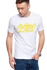 T-SHIRT MĘSKI MUSTANG ALEC X PRINT GENERAL WHITE 1009007 2045. Białe t-shirty Mustang, m, bez wzorów, bez kołnierzyka, bez ramiączek. W wyprzedaży za 34.99 zł.