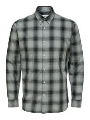 Selected Homme Koszula Theo 16087696 Szary Slim Fit. Szare koszule Selected Homme, m, bez wzorów, z bawełny, bez kołnierzyka, bez ramiączek. Za 279.99 zł.