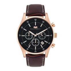 Rhodenwald & Söhne Chronograf Goodwill Różowy złoty Skóra naturalna Ciemnobrazowy Zegarki męskie 1 ct Męskie. Czerwone, analogowe zegarki Rhodenwald & Söhne, z mosiądzu. Za 2,129.99 zł.