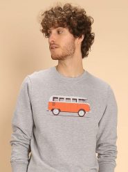 WOOOP Bluza "Red Van" w kolorze szarym rozmiar: L. Szare bluzy Wooop, l, bez wzorów, bez kaptura. Za 88.43 zł.