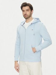 Gant Bluza Shield 2007059 Niebieski Regular Fit. Niebieskie bluzy GANT, m, bez wzorów, z bawełny, bez kaptura. Za 409.99 zł.
