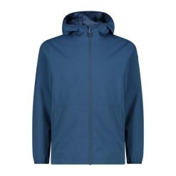 Kurtka przeciwdeszczowa z stałym kapturem CMP. Niebieskie kurtki CMP, bez wzorów. Za 342.20 zł.