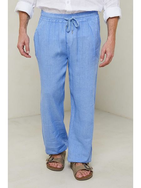 Lin Passion Spodnie w kolorze błękitnym rozmiar: XL/XXL. Niebieskie spodnie materiałowe Lin Passion, xl, bez wzorów, z bawełny. Za 144.92 zł.