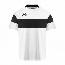 Jersey Kappa Dareto. Białe t-shirty sportowe Kappa, bez wzorów, z jersey, bez ramiączek, do piłki nożnej. Za 101.60 zł.
