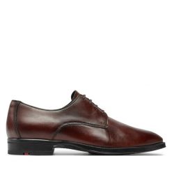 Półbuty Lloyd. Brązowe eleganckie półbuty Lloyd, bez wzorów, bez obcasa, bez zapięcia. Za 339.99 zł.