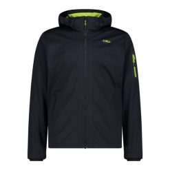 Kurtka męska turystyczna CMP 39A5027. Czarne kurtki CMP, l, bez wzorów, z softshellu, z kapturem. Za 340.00 zł.