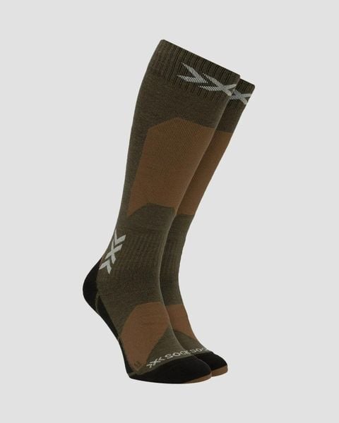Skarpety unisex X-Socks SKI DISCOVER MERINO OTC SAND/DARK SAND M101. Brązowe skarpety X-Socks, bez wzorów, z wełny. Za 169.99 zł.