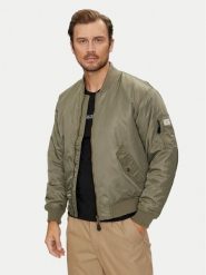 Guess Jeans Kurtka bomber M4YL01 WG932 Khaki Regular Fit. Brązowe kurtki Guess Jeans, m, z aplikacjami, z jeansu, bez kaptura. Za 649.00 zł.