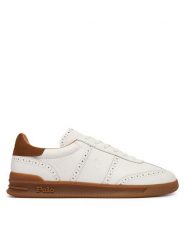Polo Ralph Lauren Sneakersy Hrt Aera Bro 809P15727001 Biały. Białe buty sportowe casual Polo Ralph Lauren, z aplikacjami, ze skóry, bez zapięcia. Za 639.99 zł.