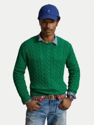 Polo Ralph Lauren Sweter 710775885552 Zielony ciemny Regular Fit. Zielone swetry rozpinane Polo Ralph Lauren, m, bez wzorów, z bawełny, bez kołnierzyka, bez ramiączek. Za 949.99 zł.